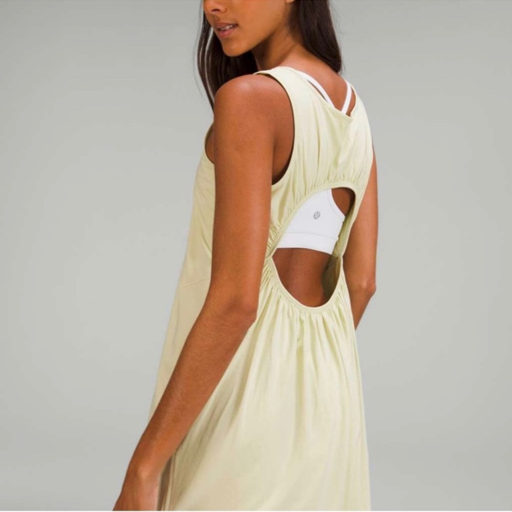 lululemon athletica Light Yellow Cutout Midi Dress - Picture 5 of 8
